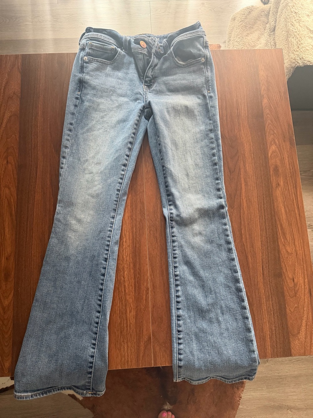 American Eagle Outfitters Medium Wash Flare Jeans